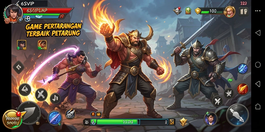 Tangkapan layar 6SVIP menunjukkan duel epik antara karakter-karakter kuat.