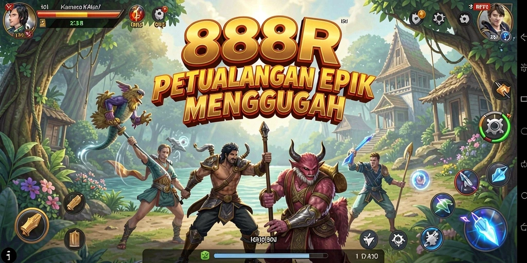 Tampilan dinamis dari gameplay petualangan 888R yang menawan.