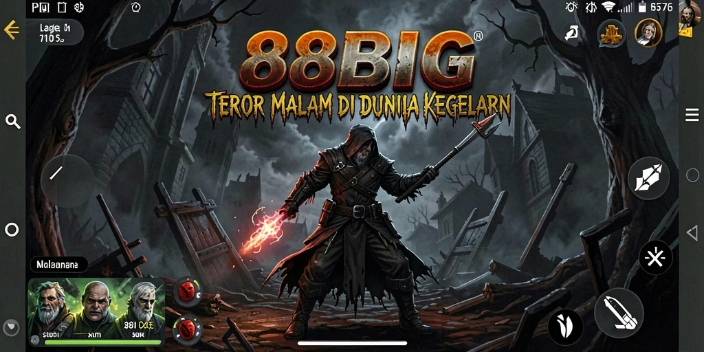 Tangkapan layar menampilkan atmosfer menyeramkan dalam gameplay 88BIG.