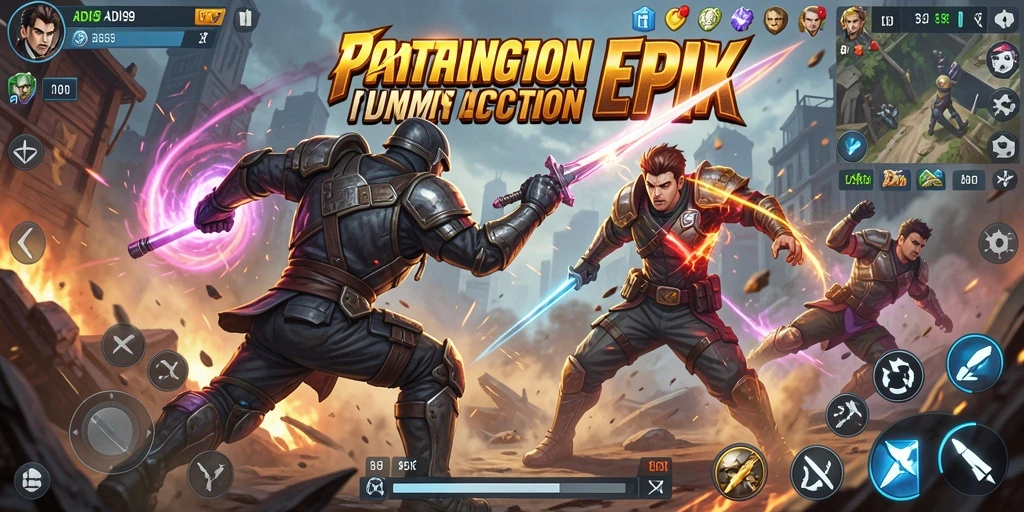 Screenshot ADI99 menampilkan aksi seru saat bertarung melawan musuh.