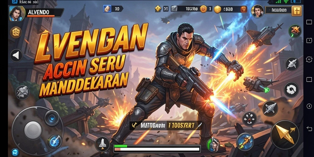 Gameplay seru dan mendebarkan dalam ALVENDO yang penuh aksi.