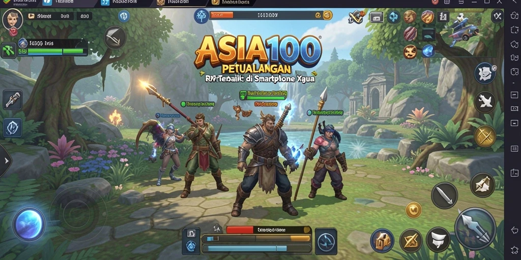 Tangkapan layar utama menampilkan aksi pertempuran menarik dalam ASIA100.