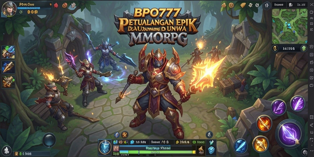 Tampilan gameplay seru dari BPO777 dalam dunia MMORPG yang luas.