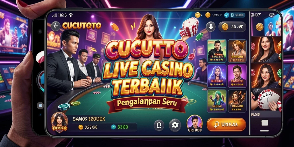 Tampilan gameplay live casino CUCUTOTO yang mendebarkan dan interaktif.