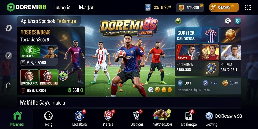 Tampilan screenshot utama DOREMI88 yang menunjukkan fitur taruhan olahraga.