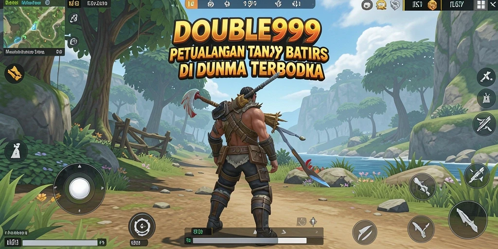 Screenshot gameplay menunjukkan petualangan seru di dunia terbuka.