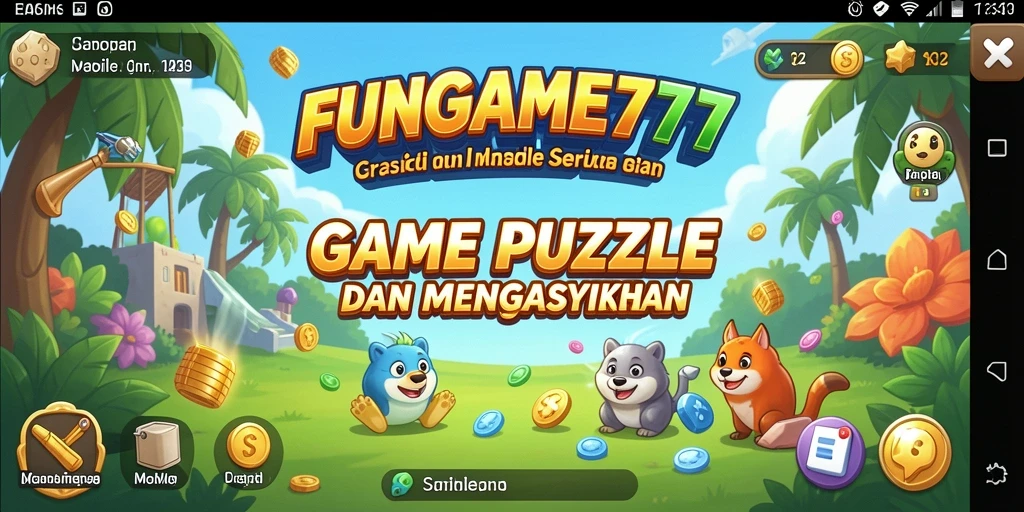 Tampilan gameplay menarik dari FUNGAME777 yang menguji kemampuan puzzle Anda.