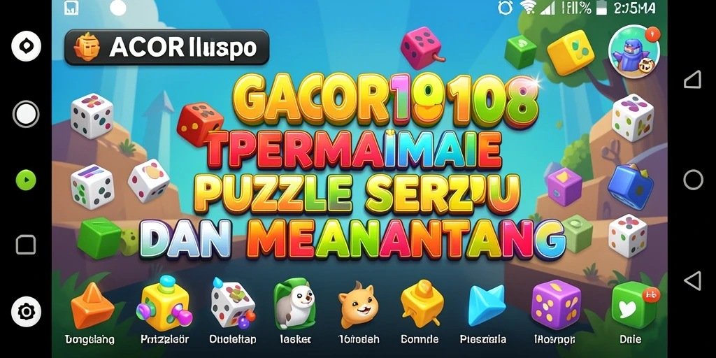 Tampilan gameplay menantang di GACOR108 dengan berbagai level puzzle.