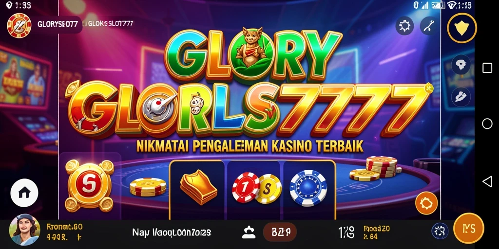 Tampilan mendebarkan gameplay Kasino di GLORYSLOT777.