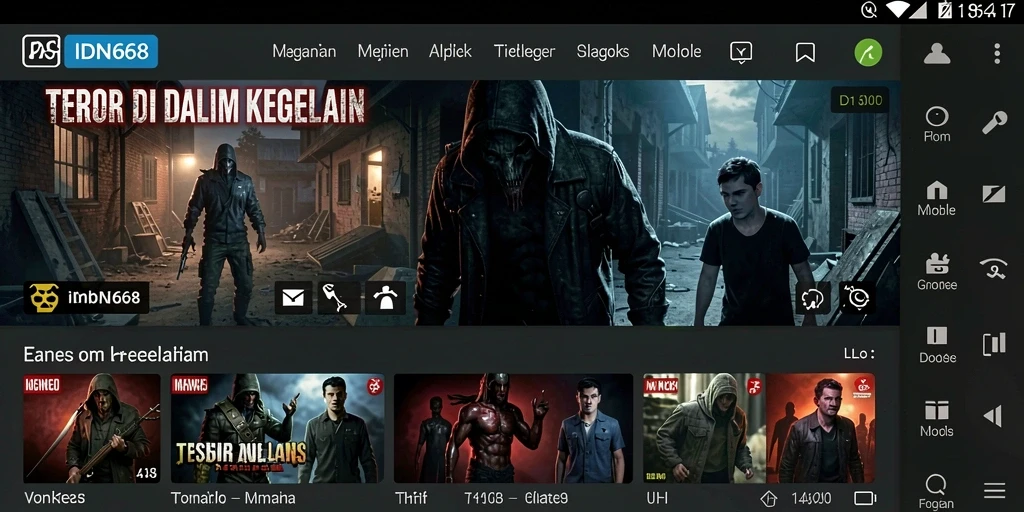 Screenshot gameplay <strong>IDN668</strong> menampilkan suasana mencekam di dalam kegelapan.