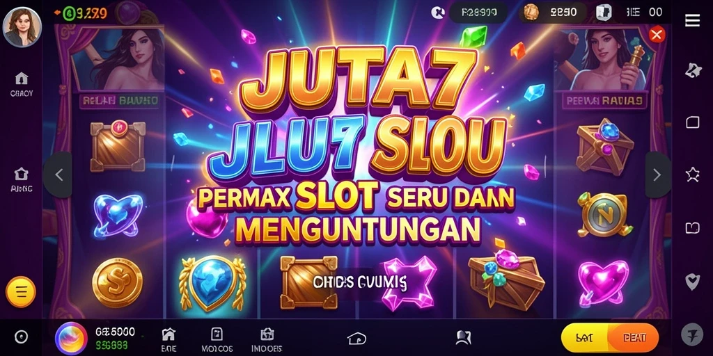 Gameplay JUTA7 yang seru dan penuh warna dalam permainan Slot.