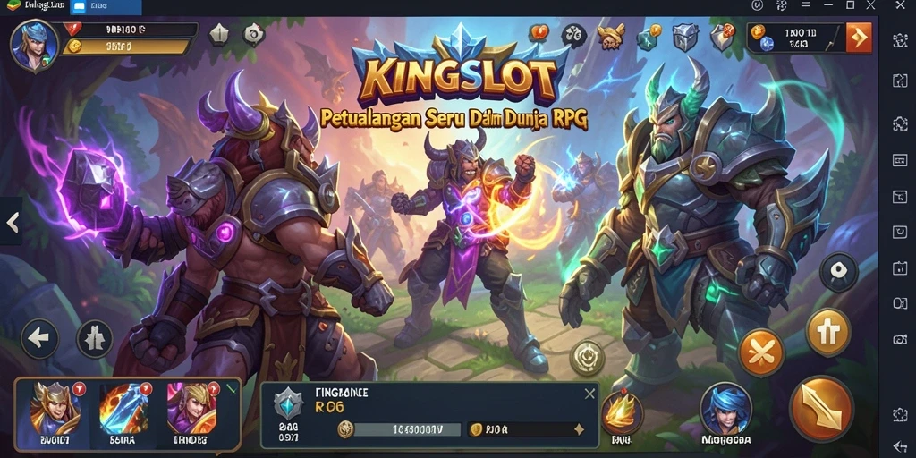 Gameplay RPG seru dan menantang dalam KINGSLOT.