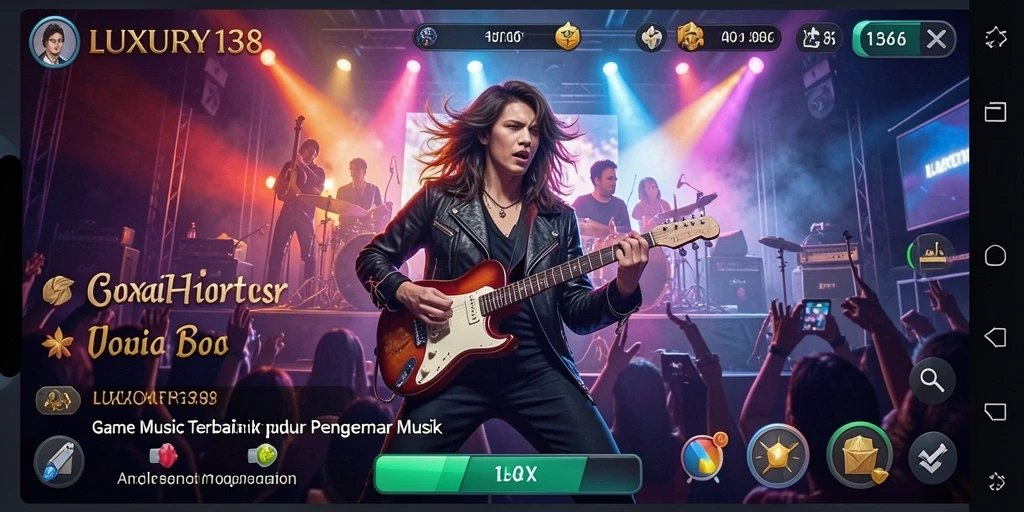 Tampilan gameplay LUXURY138 dengan berbagai fitur musik menarik.
