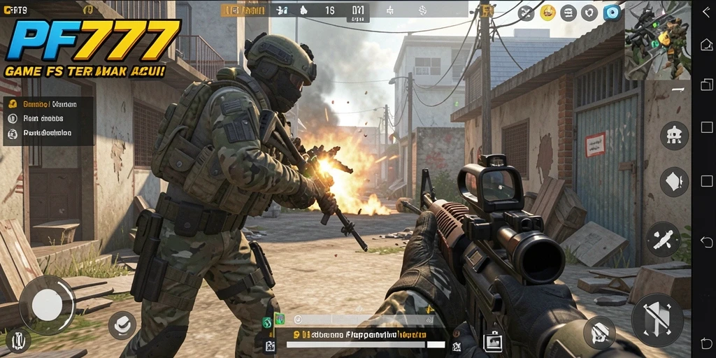 Screenshot gameplay menampilkan aksi seru dalam PF777.