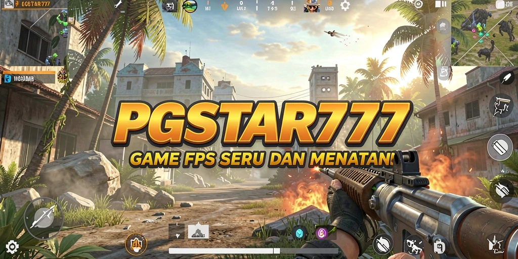 Tampilan gameplay PGSTAR777 dengan aksi FPS yang intens.