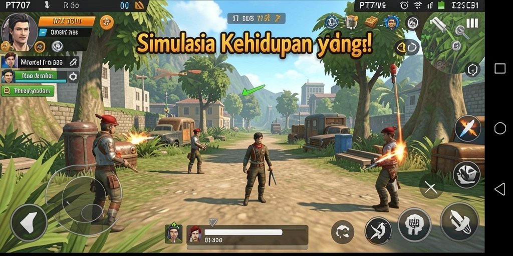 Tampilan gameplay PT707 yang mendebarkan dan interaktif.