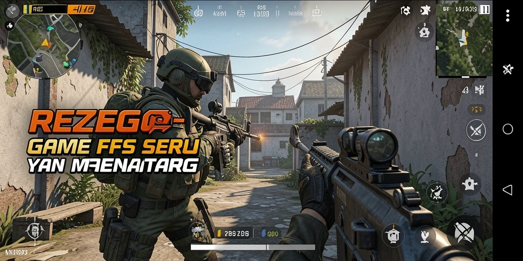 Tangkapan layar utama menunjukkan aksi gameplay seru dalam REZEGO.