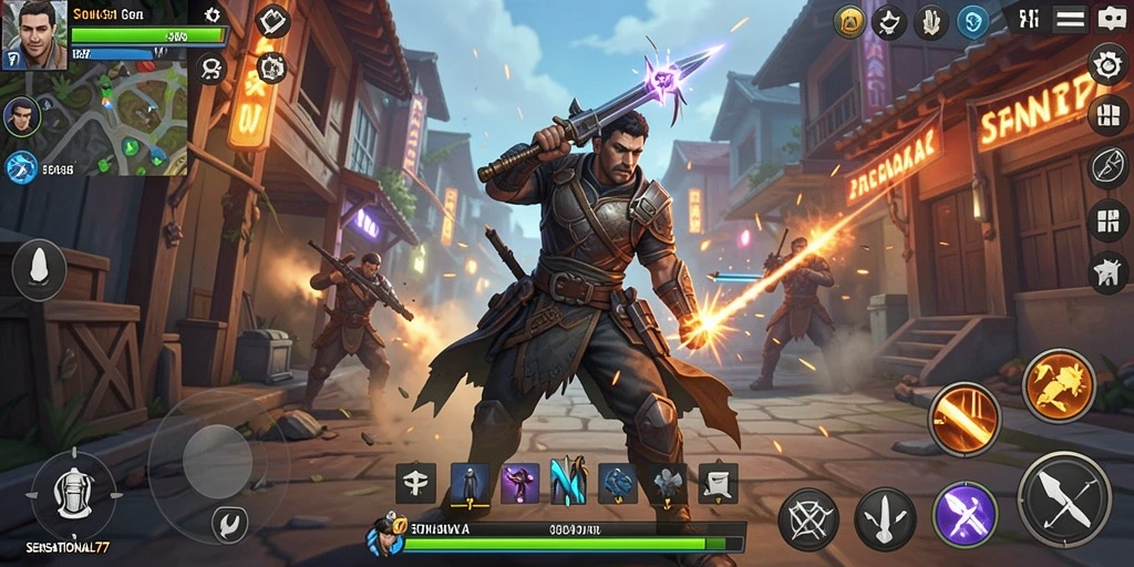 Tampilan gameplay strategis yang seru dan mendebarkan di SENSATIONAL77.