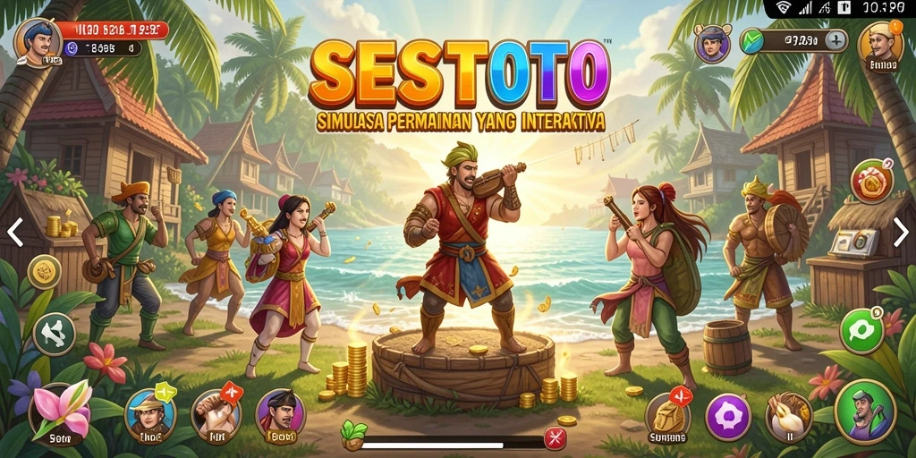 Tampilan gameplay SESETOTO dengan grafik yang menarik.