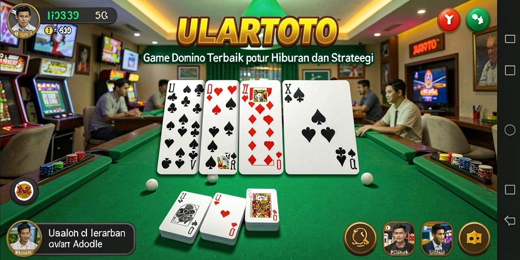 Tampilan gameplay Domino yang seru dan menarik.