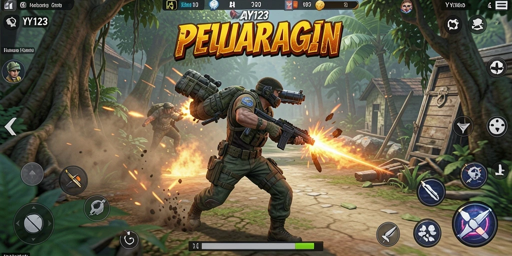 Tampilan gameplay YY123 yang penuh aksi dan tantangan.