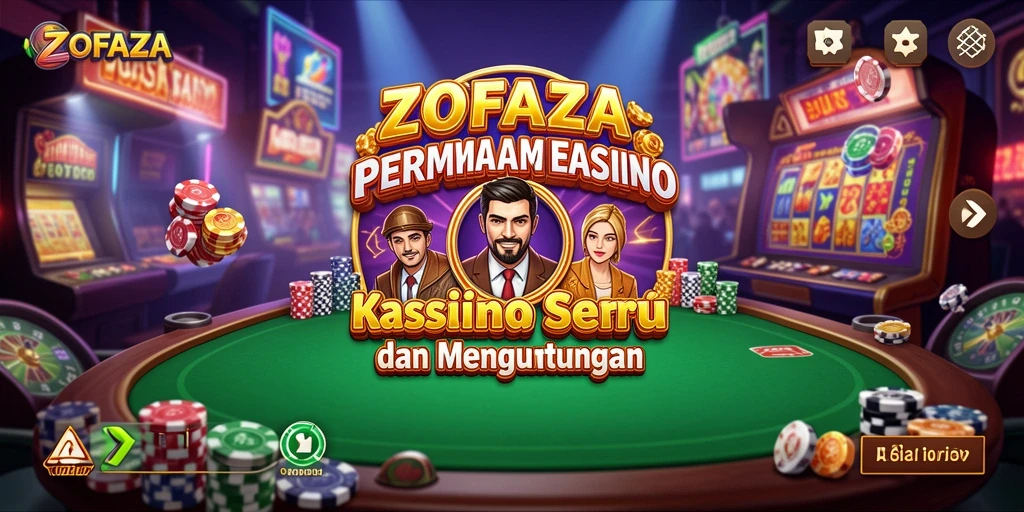 Screenshot gameplay ZOFAZA menampilkan keseruan permainan Kasino.